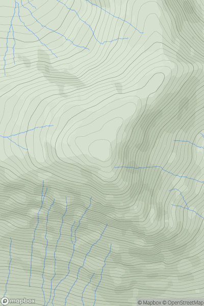 Thumbnail image for Creach Bheinn [Morvern and Kingairloch] showing contour plot for surrounding peak